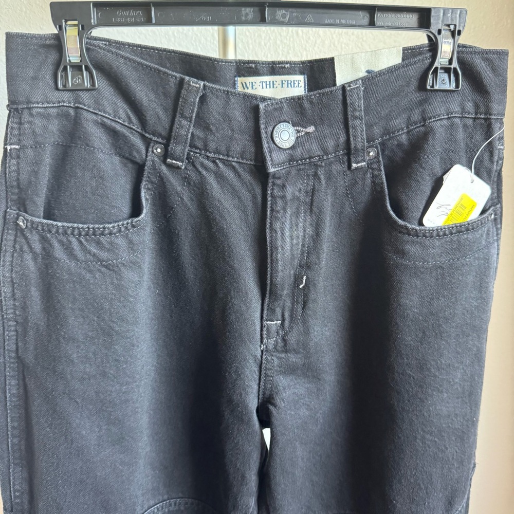 NWT Free People Benji Relaxed Wide Leg Jeans Dark Denim Sz 28 - Picture 4 of 10